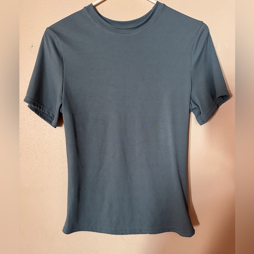 Classic Blue Ribbed Althleisure Set